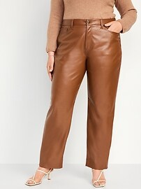High-Waisted OG Loose Faux-Leather Pants