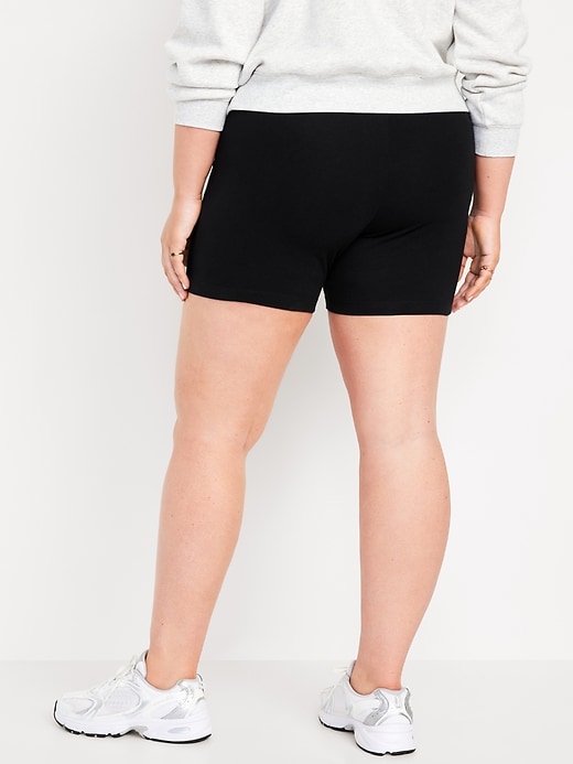 Image number 6 showing, High Waisted Jersey Bike Shorts for Women -- 6-Inch Inseam