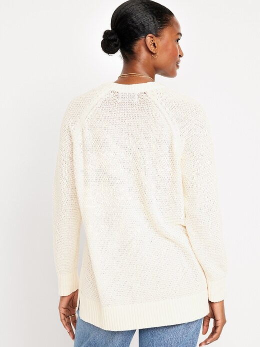 Image number 2 showing, Loose Textured Pullover Tunic Sweater