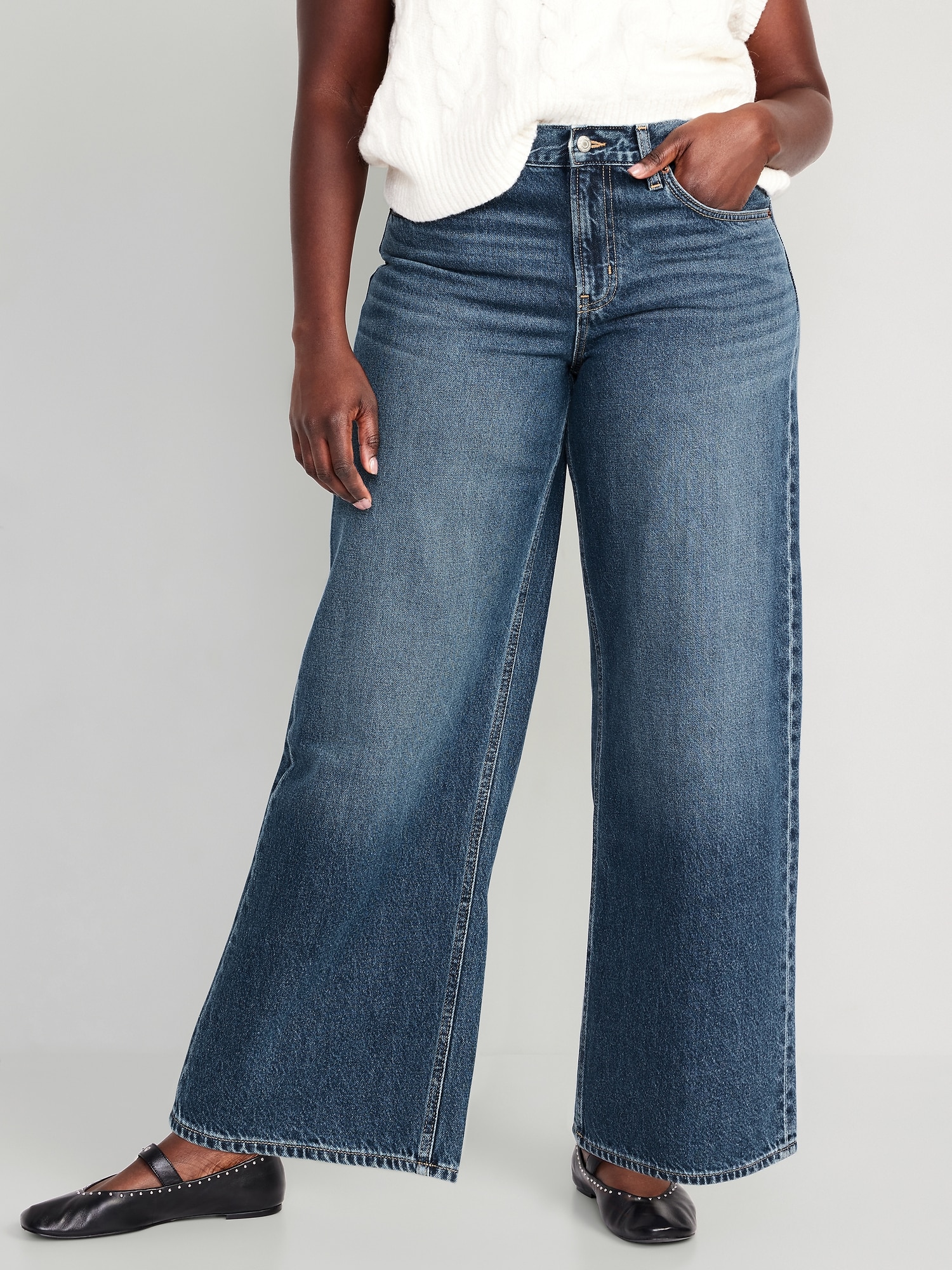 Mid-Rise Jeans, Mid-Rise Straight + Wide-Leg Jeans