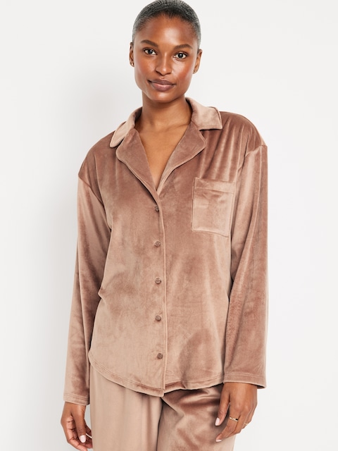 Velour Pajama Shirt
