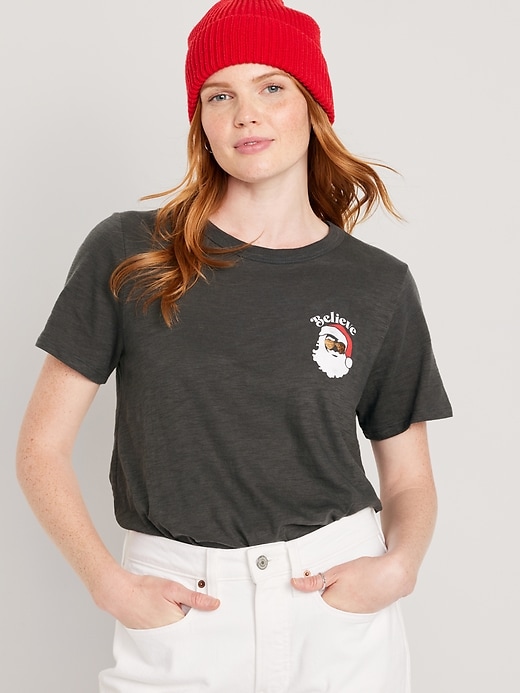 L'image numéro 1 présente T-shirt passe-partout imprimé en tricot flammé pour Femme