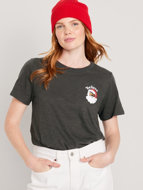 T-shirt passe-partout imprimé en tricot flammé pour Femme