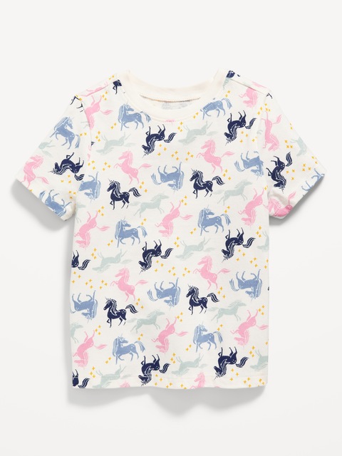 T-SHIRT À MANCHES COURTES À MOTIF POUR TOUTE-PETITE FILLE