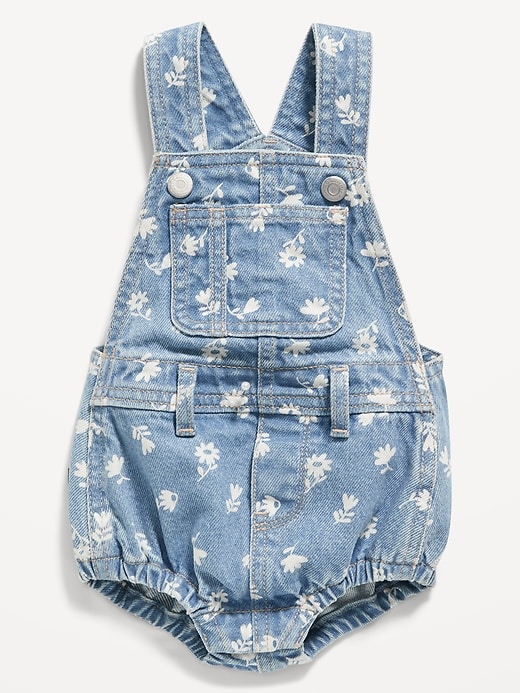 View large product image 1 of 1. Printed Jean Shortall Romper for Baby