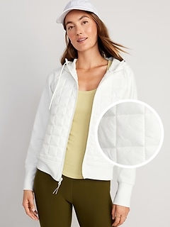 SKSloeg Womens Quilted Jacket Puffer Jacket Hooded Oversized