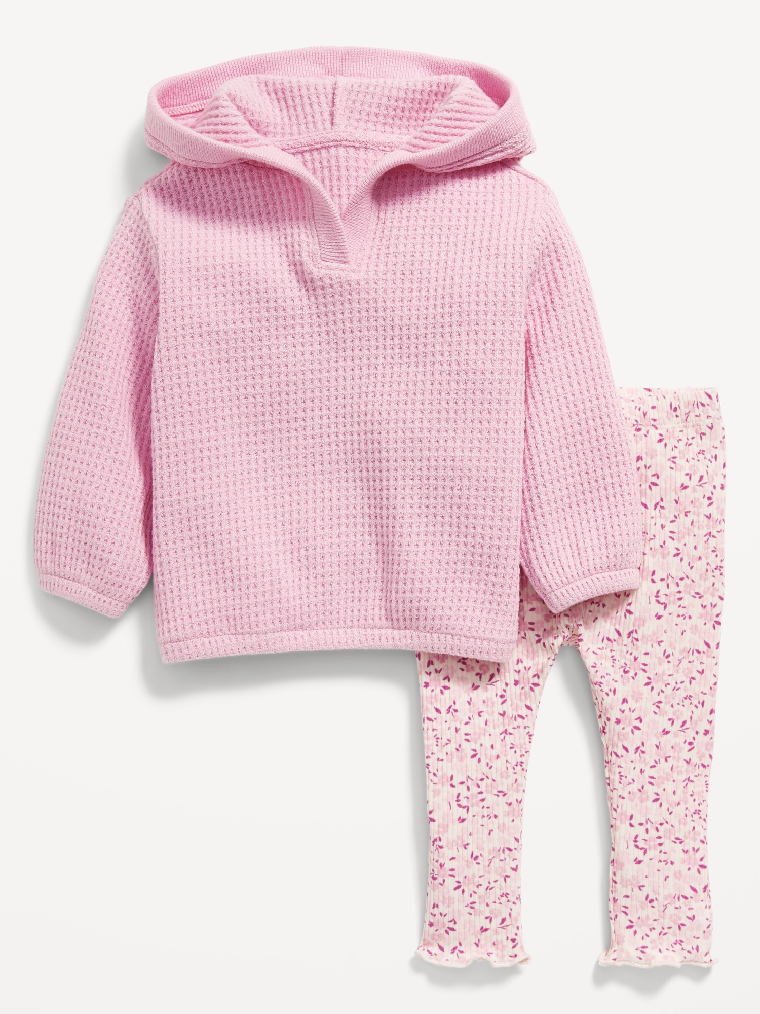 Pink sweater and leggings set sale