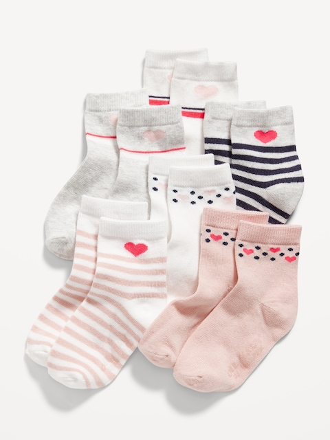 Unisex Crew Socks 6-Pack for Toddler & Baby