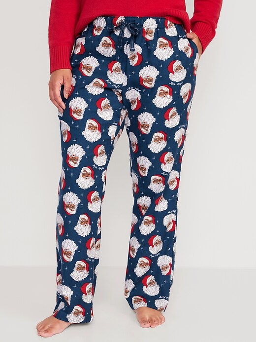 Image number 5 showing, Mid-Rise Flannel Pajama Pants