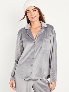Chemise de pyjama en velours pour Femme
