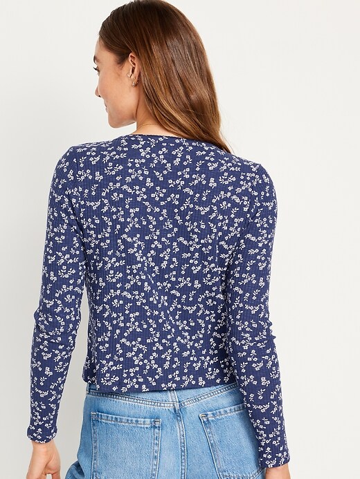 Button-Front Rib-Knit Top | Old Navy