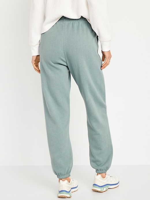 L'image numéro 2 présente Pantalon de jogging à taille très haute en coton ouaté pour Femme