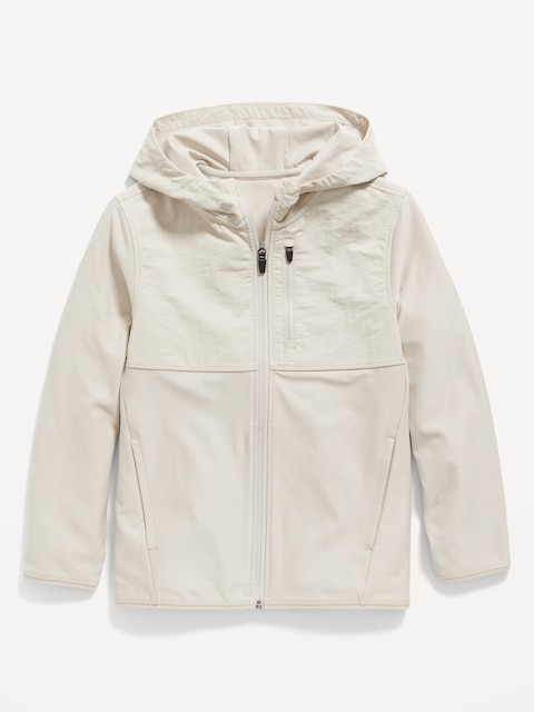 Veste à capuchon hybride Go-Dry Cool en tricot technique pour Garçon - Beige