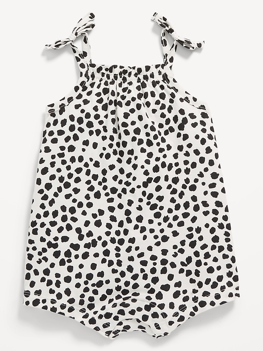 View large product image 1 of 1. Tie-Bow One-Piece Romper for Baby