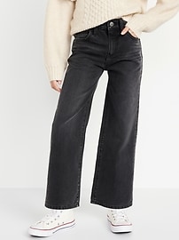 Image number 1 showing, High-Waisted Baggy Wide-Leg Jeans for Girls
