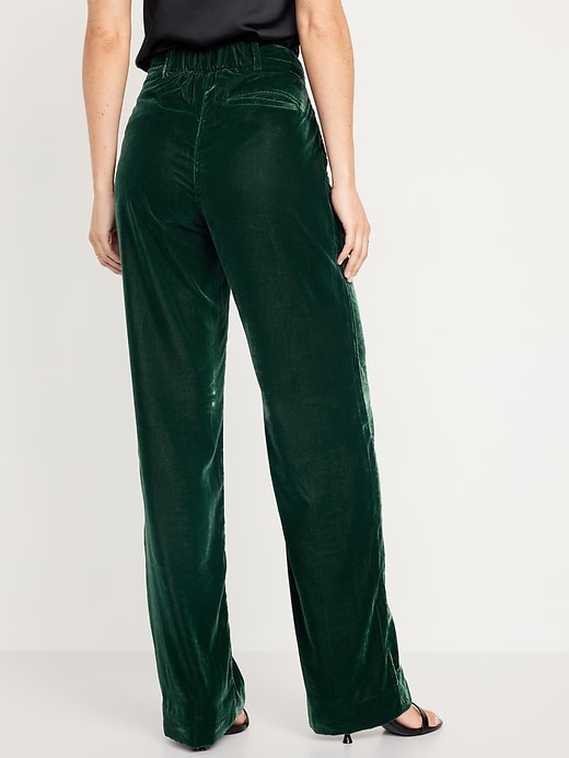 Image number 2 showing, Extra High-Waisted Velvet Taylor Pants