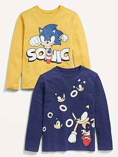 Long-Sleeve Sonic The Hedgehog™ Gender-Neutral T-Shirt 2-Pack for Kids