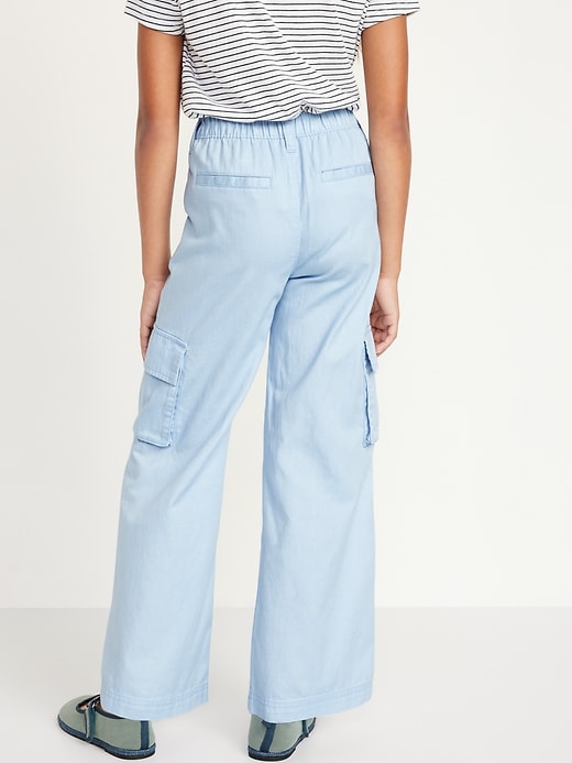 View large product image 2 of 4. Mid-Rise Wide-Leg Cargo Pants for Girls