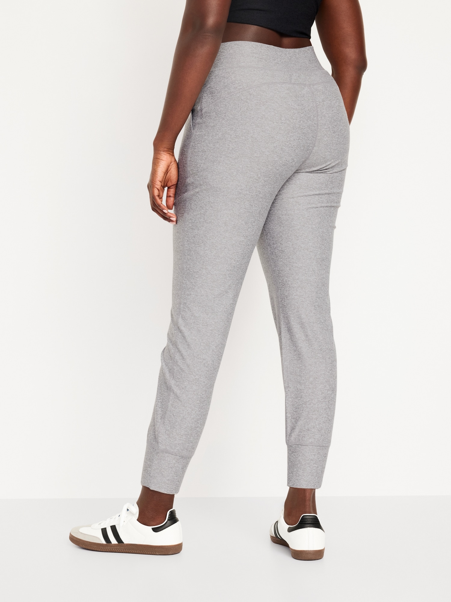 Foldover Jogger Gray Above or below belly fit