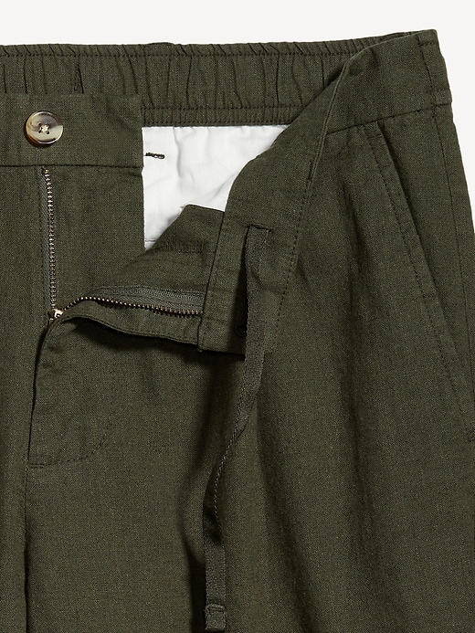 Image number 5 showing, Loose Taper Linen-Blend Ankle Pants