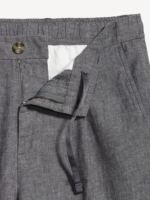 Image number 5 showing, Loose Taper Linen-Blend Ankle Pants