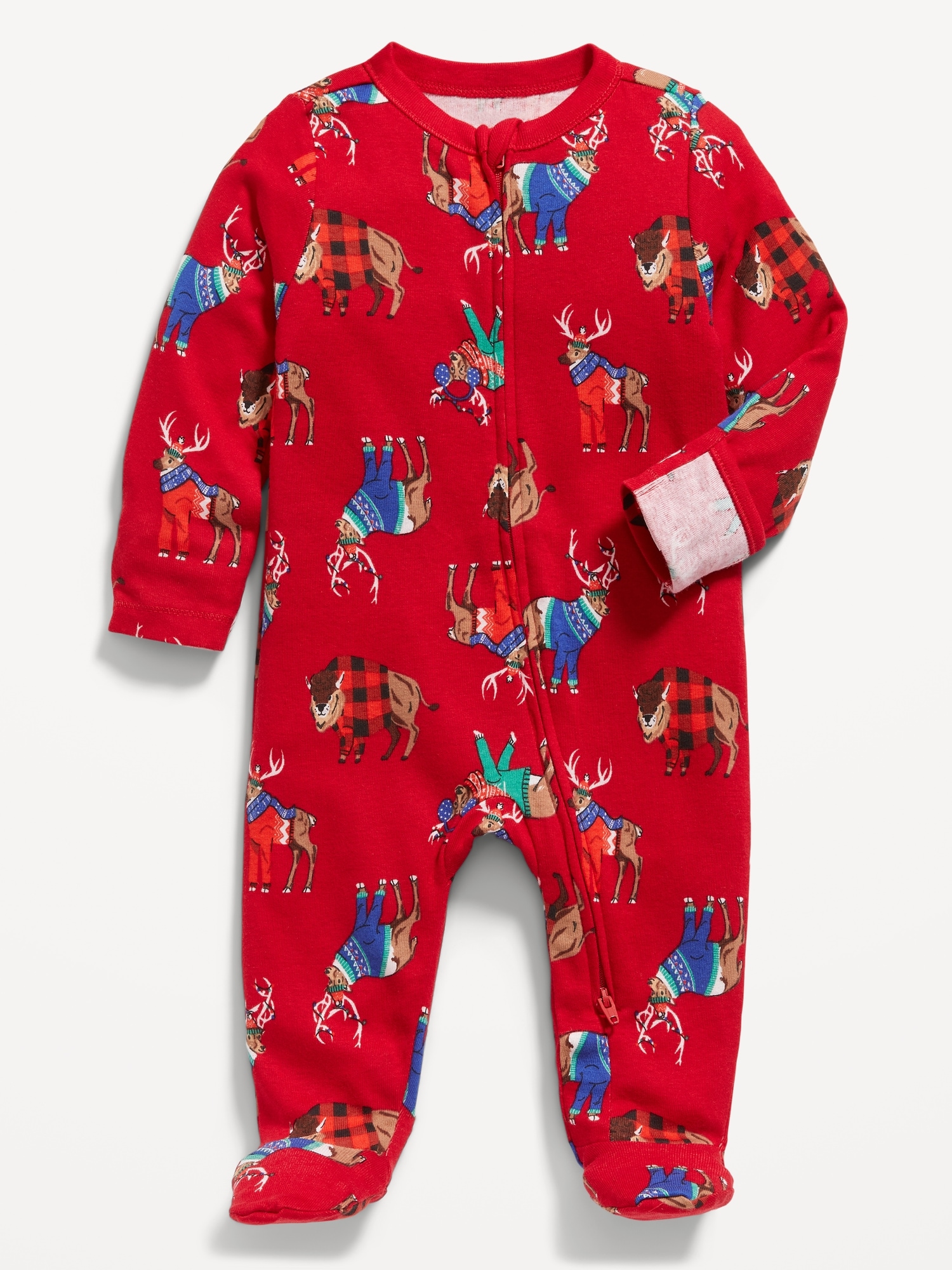 Unisex Sleep & Play 2-Way-Zip Footed One-Piece for Baby