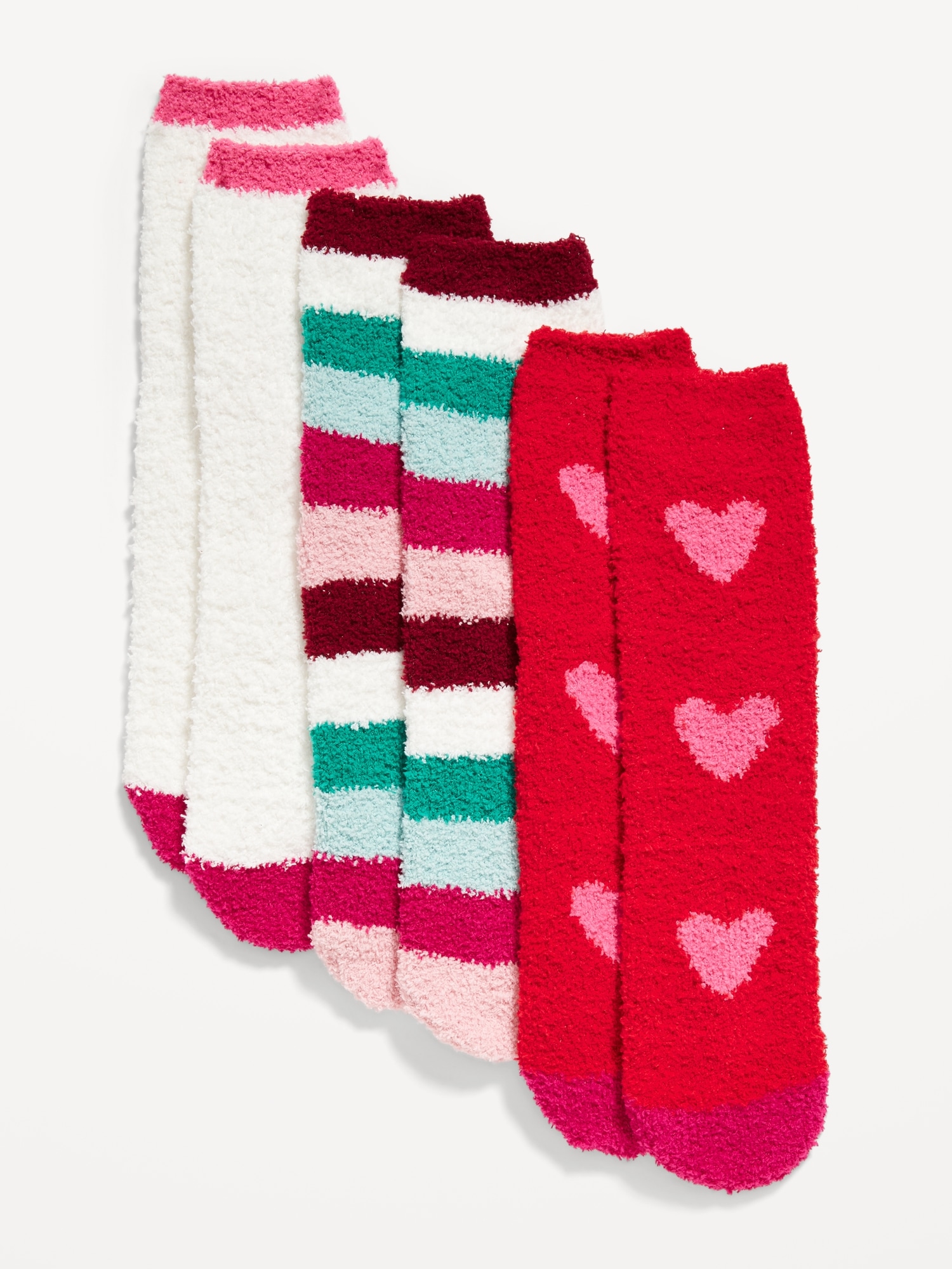 Girls 3 Pack Cozy Socks