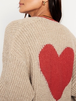 Red heart open front clearance comfy cardigan