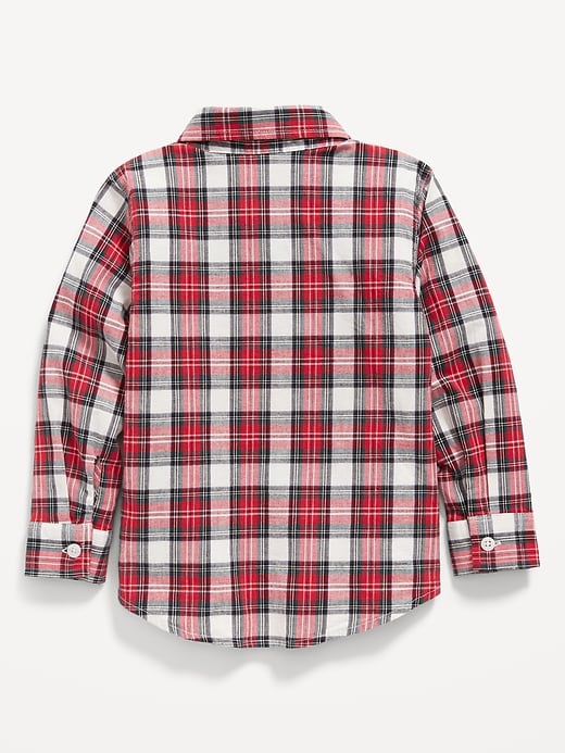 L'image numéro 3 présente Ensemble chemise en popeline à motif manches longues et nœud papillon pour Tout-petit garçon