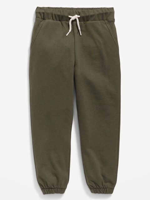 Cinched-Hem Jogger Sweatpants for Toddler Boys - Green