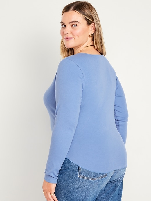 Image number 8 showing, Long-Sleeve Rib-Knit T-Shirt