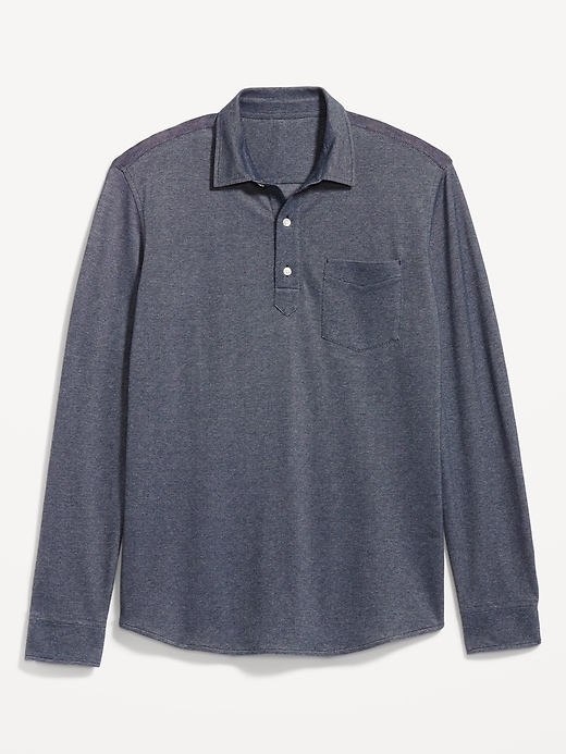 Image number 4 showing, Long-Sleeve Pique Polo