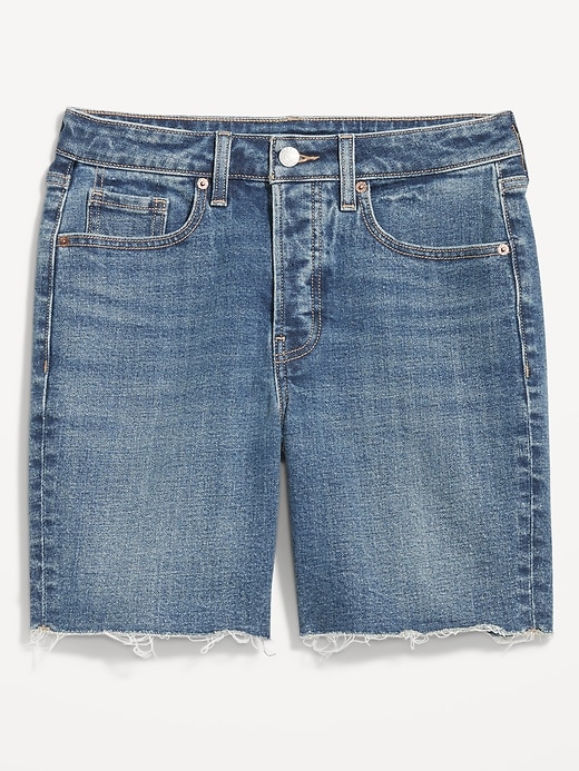 Image number 4 showing, High-Waisted OG Button-Fly Jean Shorts -- 7-inch inseam