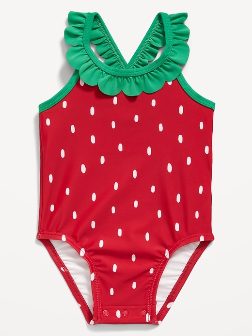 View large product image 1 of 2. Printed One-Piece Swimsuit for Baby
