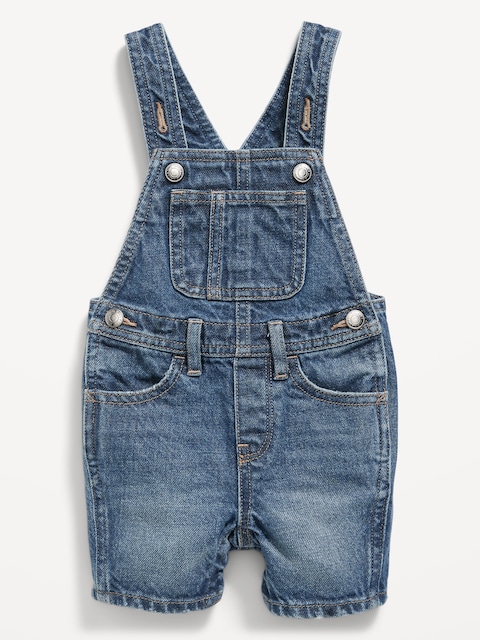Unisex Jean Shortalls for Baby