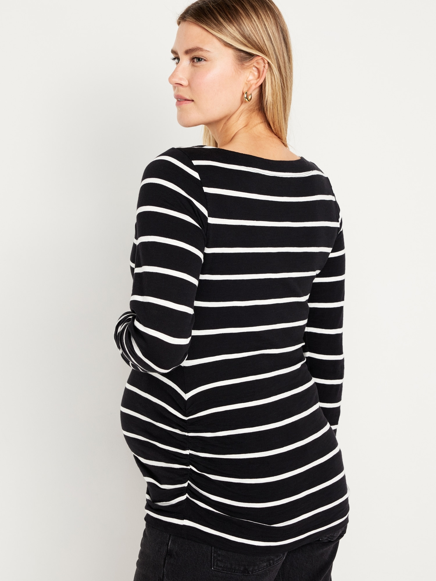 Long Sleeve Ruched Maternity Shirt