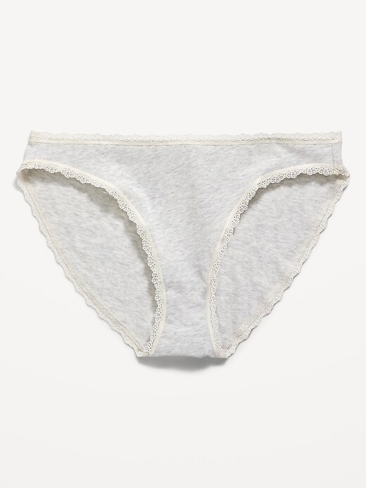 Moraj - Invisible Bikini Panties with Lace Waistband, white