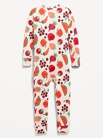 Image number 2 showing, Unisex Snug-Fit 2-Way-Zip Printed Pajama One-Piece for Toddler & Baby