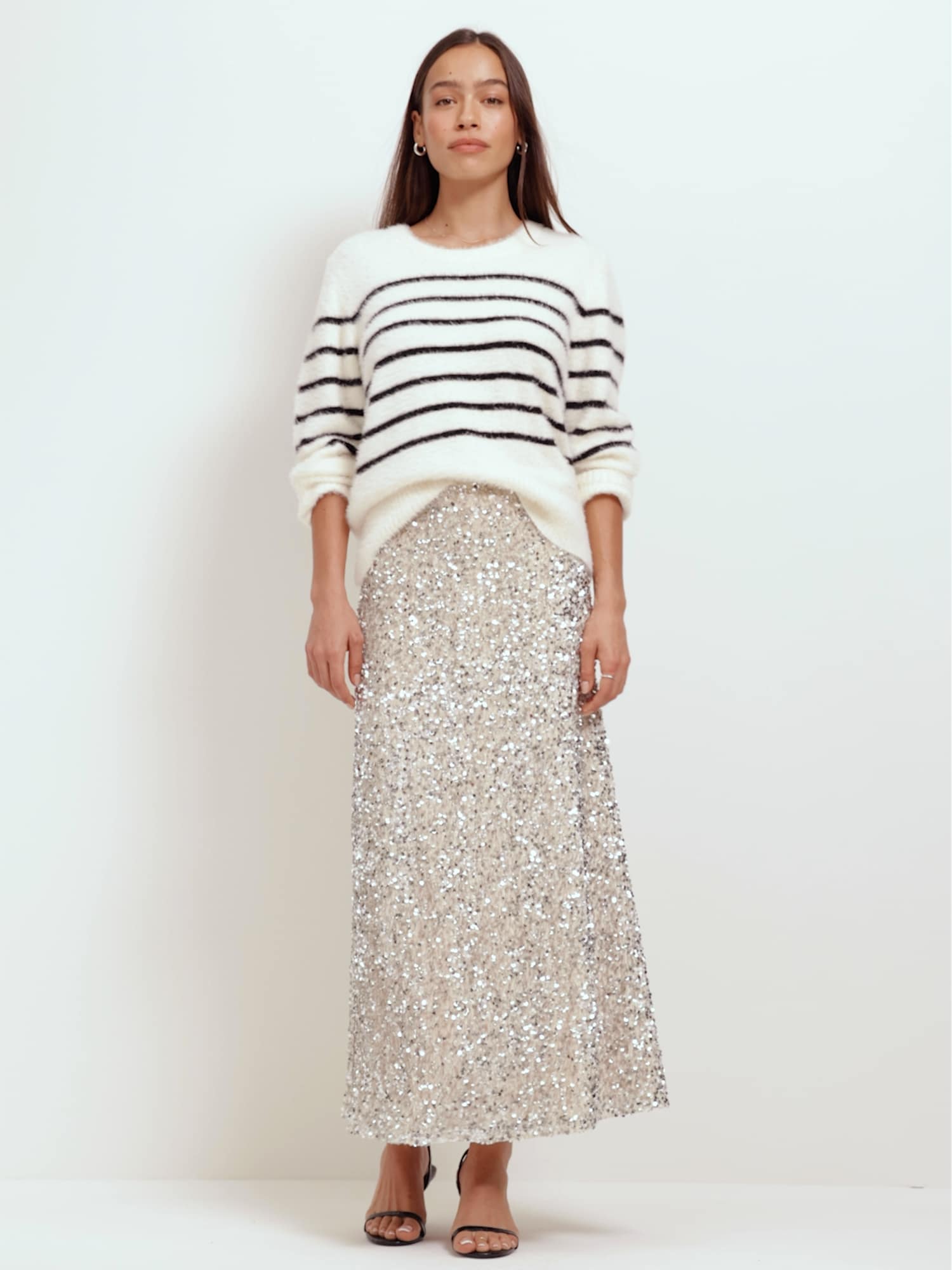 Sequin A-Line Skirt