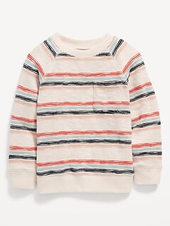 Cozy-Knit Pocket Striped Sweater for Toddler Boys