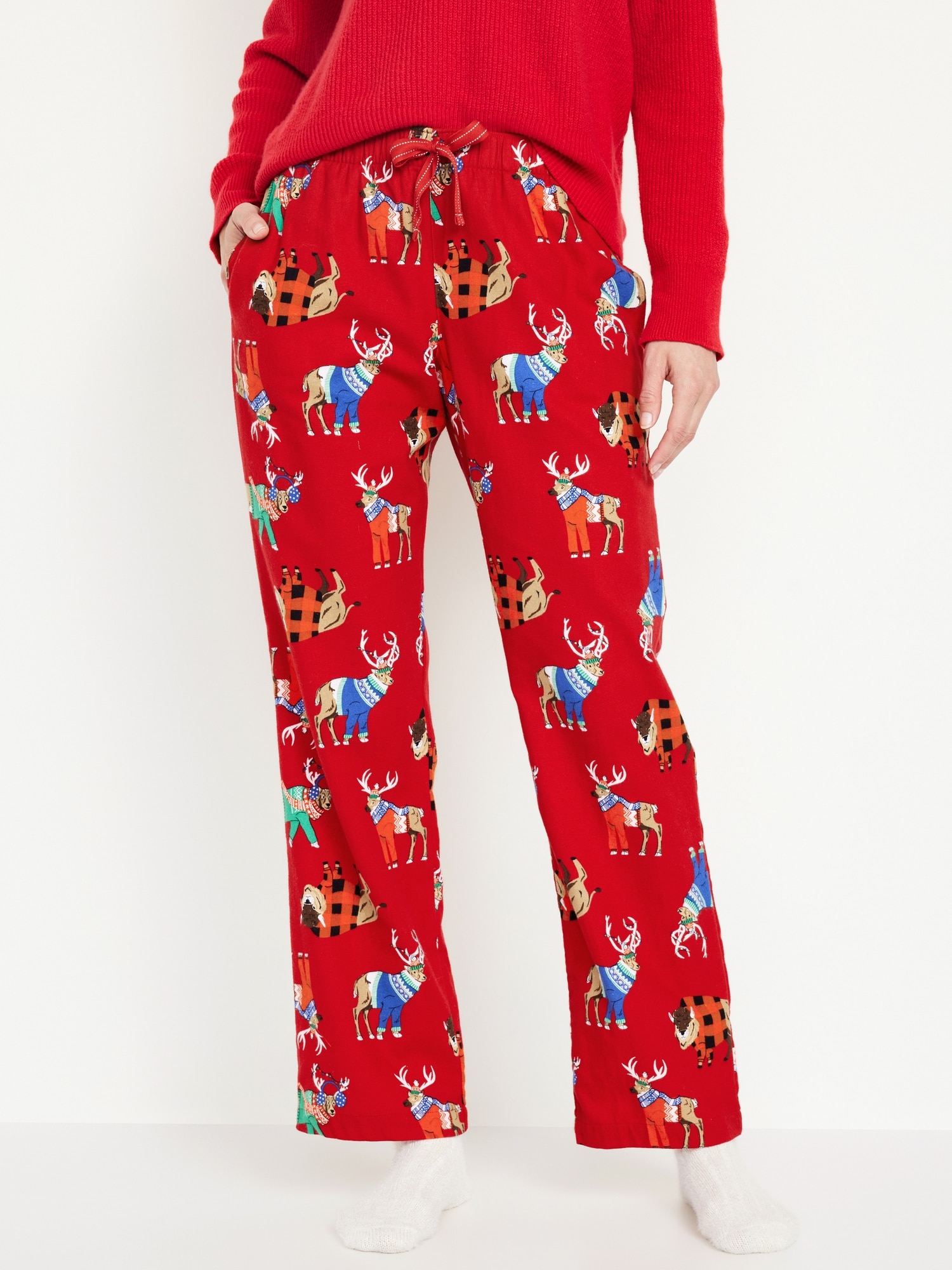 Mid-Rise Flannel Pajama Pants