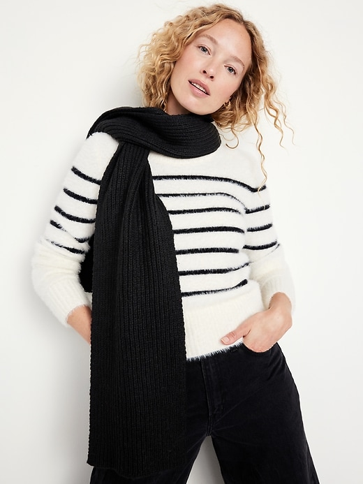 View large product image 1 of 2. Rib-Knit Scarf for Women