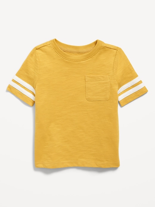 View large product image 1 of 3. Short-Sleeve Stripe Pocket T-Shirt for Toddler Boys