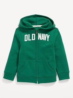 Unisex Logo-Graphic Zip-Front Hoodie for Toddler