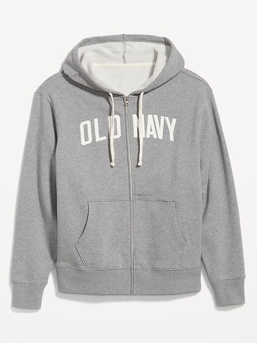 Old Navy Men's Oversized Logo Zip Hoodie Gray Regular Size XXXL