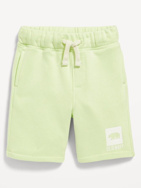 Short à enfiler à logo unisexe pour Tout-petit - Citron Pâle (Molleton)