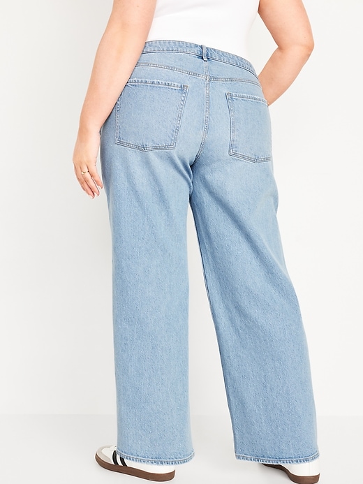 Image number 8 showing, Mid-Rise Wide-Leg Jeans