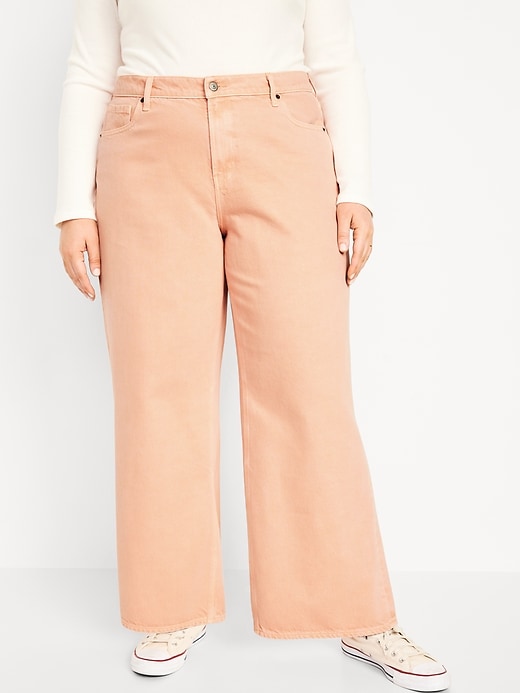 Image number 8 showing, Mid-Rise Baggy Wide-Leg Jeans