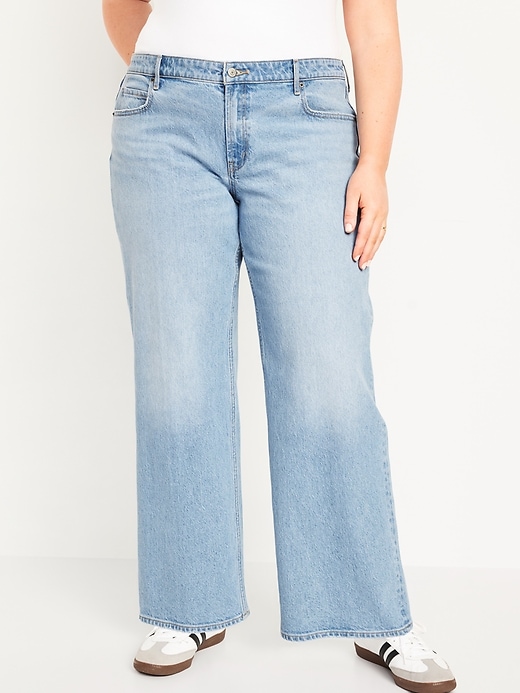 Image number 7 showing, Mid-Rise Wide-Leg Jeans