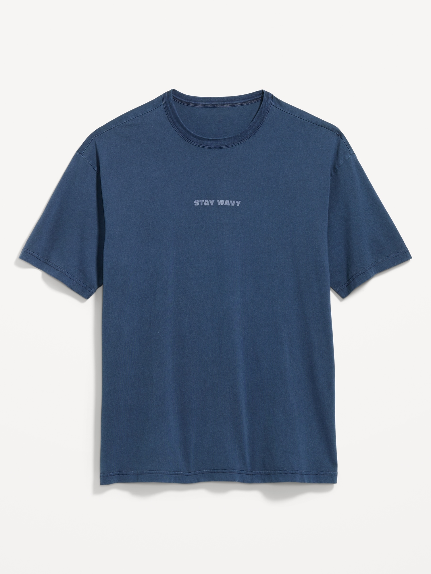 トップス OVY daydream Domino Border Ringer Navy Oversized Graphic T-Shirt | Old Navy